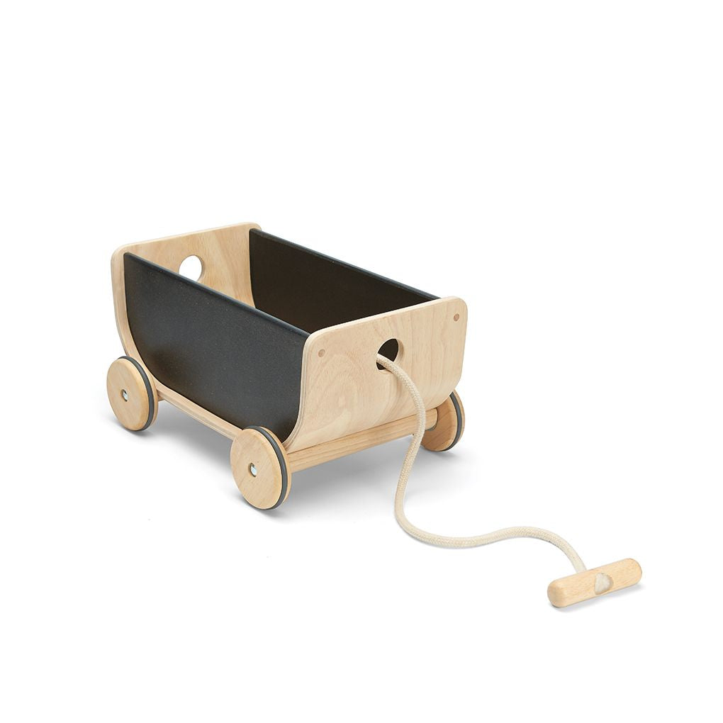 PlanToys black Wagon wooden material