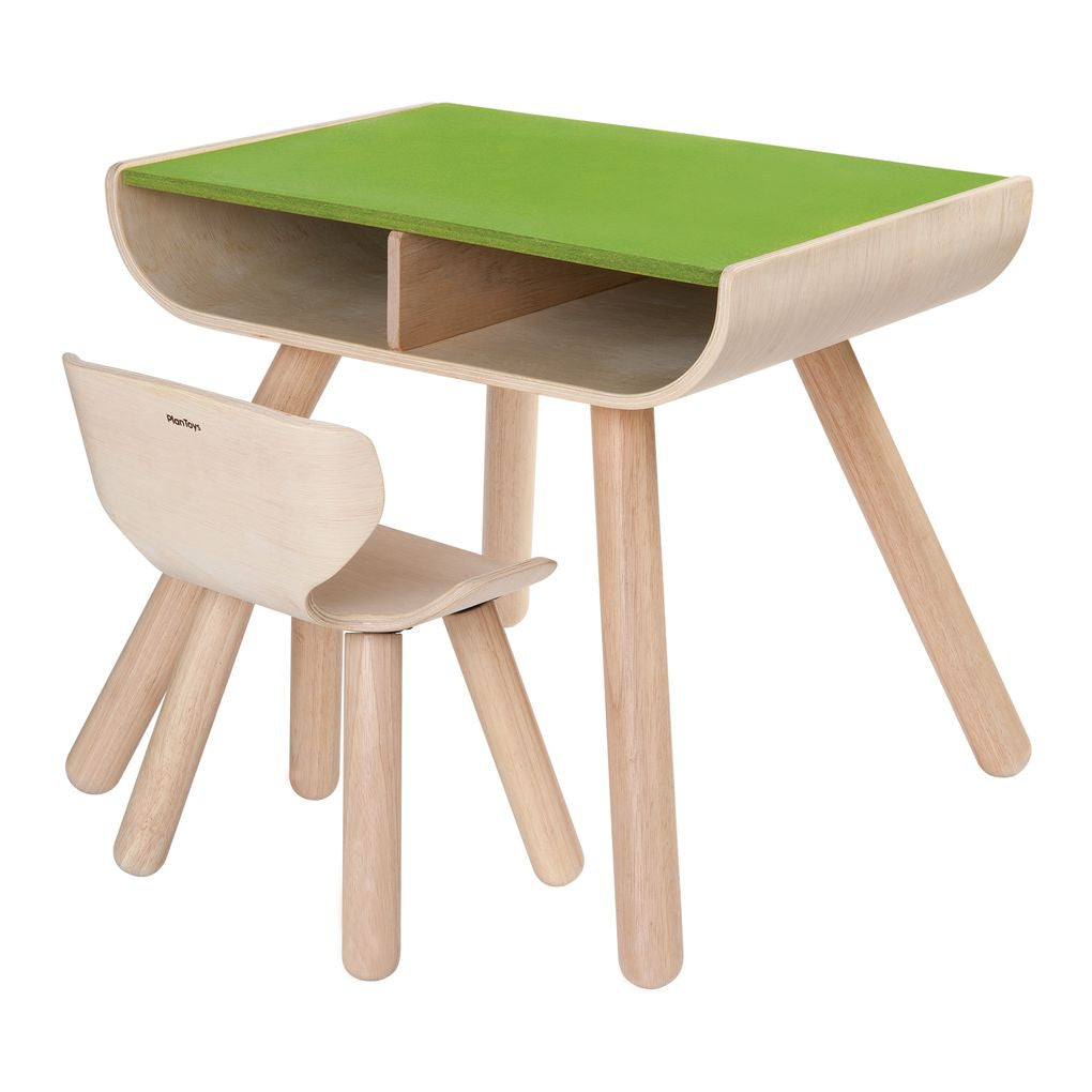 PlanToys green Table & Chair wooden material